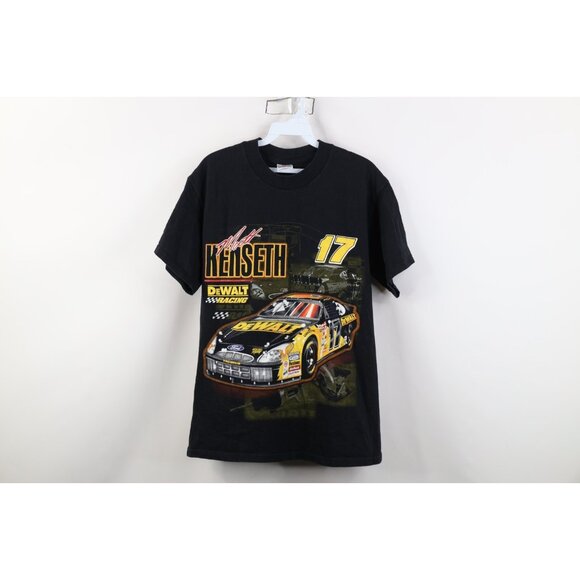 Vtg Y2K 2001 NASCAR Mens M Matt Kenseth DeWalt Racing T-Shirt All Over Print AOP